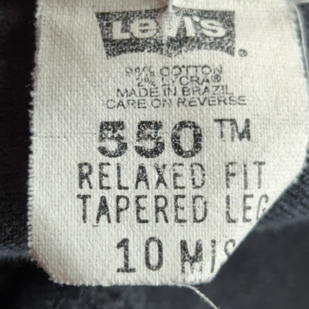 Vintage 90s Levis 550 Jeans Womens 10 (Fits 27x27) Black Faded Skater Brazil Y2K - Picture 5 of 13